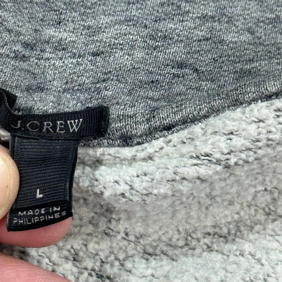 J. Crew Sweater Men's Large Gray Fleece Mock Neck Lined Running Gym Activewear - Picture 5 of 8